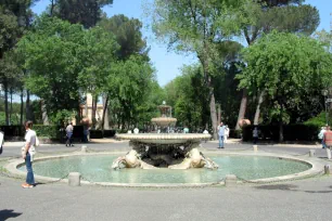 Fountain at the Borghese Park in Rome
