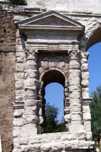 Detail of the Porta Maggiore in Rome