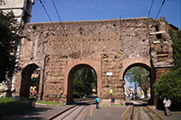 Porta Maggiore in Rome looking outward the city
