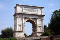West facade of the Arch of Titus, Forum Romanum