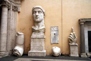 Parts of the statue of Constantine II, Palazzo dei Conservatori, Capitoline Museums