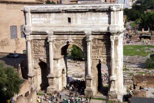 Arch of Septimius Severus seen from the Capitol