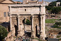 Arch of Septimius Severus seen from the Capitol