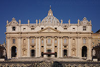 Front facade of the St. Peter's Basilica, Vatican City, Rome