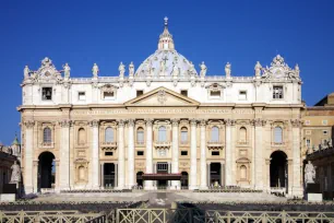 Front facade of the St. Peter's Basilica, Vatican City, Rome