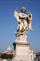 Angel Statue on the Ponte Sant'Angelo (Bridge of the Holy Angel) in Rome