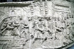 Panel of the Trajan Column in the Museo della Civilta Romana, Rome