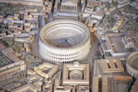 Detail of the scale model of Rome during the reign of Constantine I, Museo della Civilta Romana