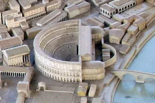 Scale model of the Theater of Marcellus in Imperial Rome
