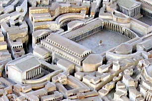 A Scale Model of Trajan's Forum in Imperial Rome