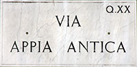 Via Appia Antica street sign, Rome