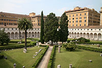 The cloister of the Santa Maria degli Angeli in Rome