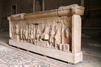 One of the Plutei Traiani in the Curia in Rome