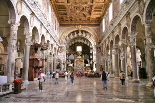 Interior of the Santa Maria in Aracoeli church in Rome