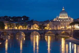 St. Peter's Basilica seen from the Umberto I bridge