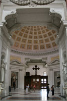 The circular vestibule of the Santa Maria degli Angli in Rome