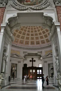 The circular vestibule of the Santa Maria degli Angli in Rome