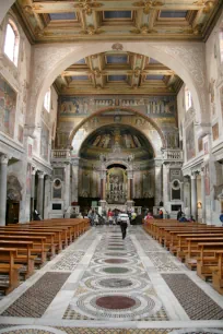 Interior of Santa Prassede in Rome
