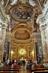 Interior of the Santa Maria della Vittoria in Rome