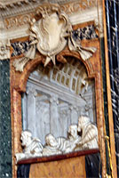The balcony at the Ecstasy of Teresa in the Santa Maria della Vittoria, Rome