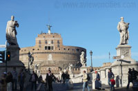 View towards Castel Sant'Angelo in Rome