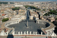 St. Peter's Square seen from the St. Peter's Basilica in Vatican City
