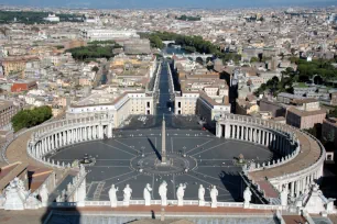 St. Peter's Square seen from the St. Peter's Basilica in Vatican City
