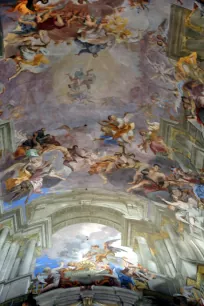 Ceiling fresco in the St Ignatius Church in Rome