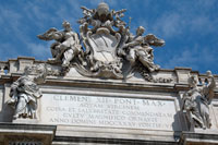 Attic of the Trevi Fountain in Rome
