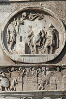 Detail of the Arch of Constantine in Rome