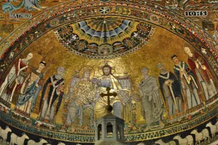 Mosaic on the apse of the Santa Maria in Trastevere, Rome