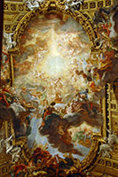Fresco by Baciccio at the ceiling of the Gesu church in Rome