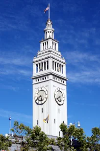 Clock tower of the Ferry Building in San Francisco