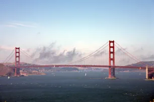 Golden Gate Bridge seen from Lincoln Park, San Francisco
