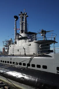 Bridge deck of the USS Pampanito submarine in San Francisco