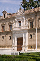 The Baroque portal of the Andalusian Parliament in Seville