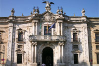Main portal of the Universidad, the former Tobacco factory in Seville