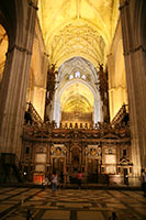 Interior of the Seville Cathedral in Spain