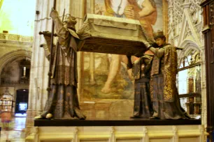 Tomb of Columbus in the Cathedral of Seville, Spain