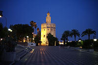 The Torre del Oro at night, Seville