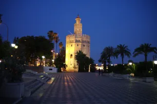 The Torre del Oro at night, Seville