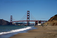 Golden Gate Bridge seen from Baker Beach, San Francisco