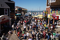 Crowds at Pier 39, San Francisco