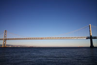 Detail of the Oakland Bay Bridge in San Francisco