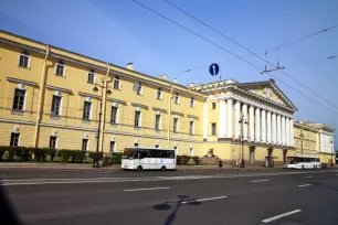 Façade of the Admiralty Building in St. Petersburg