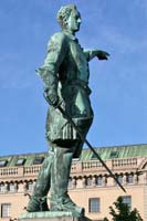King Charles XII Statue at the King's Garden in Stockholm