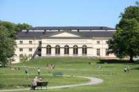Court theatre seen from the park of the Drottningholm Palace in Stockholm