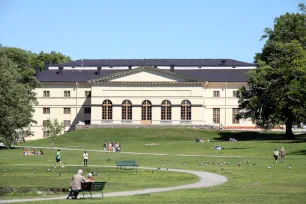 Court Theater seen from the park of the Drottningholm Palace in Stockholm