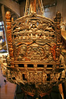 The stern of the Vasa ship in the Vasa Museum