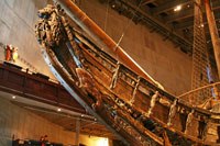 The bow of the Vasa at the Vasamuseet